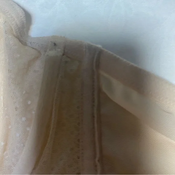 34DDD Paramour Bra with Flaw 34F Eyelash Lace Demi Underwire Cream Nude - Picture 2 of 11
